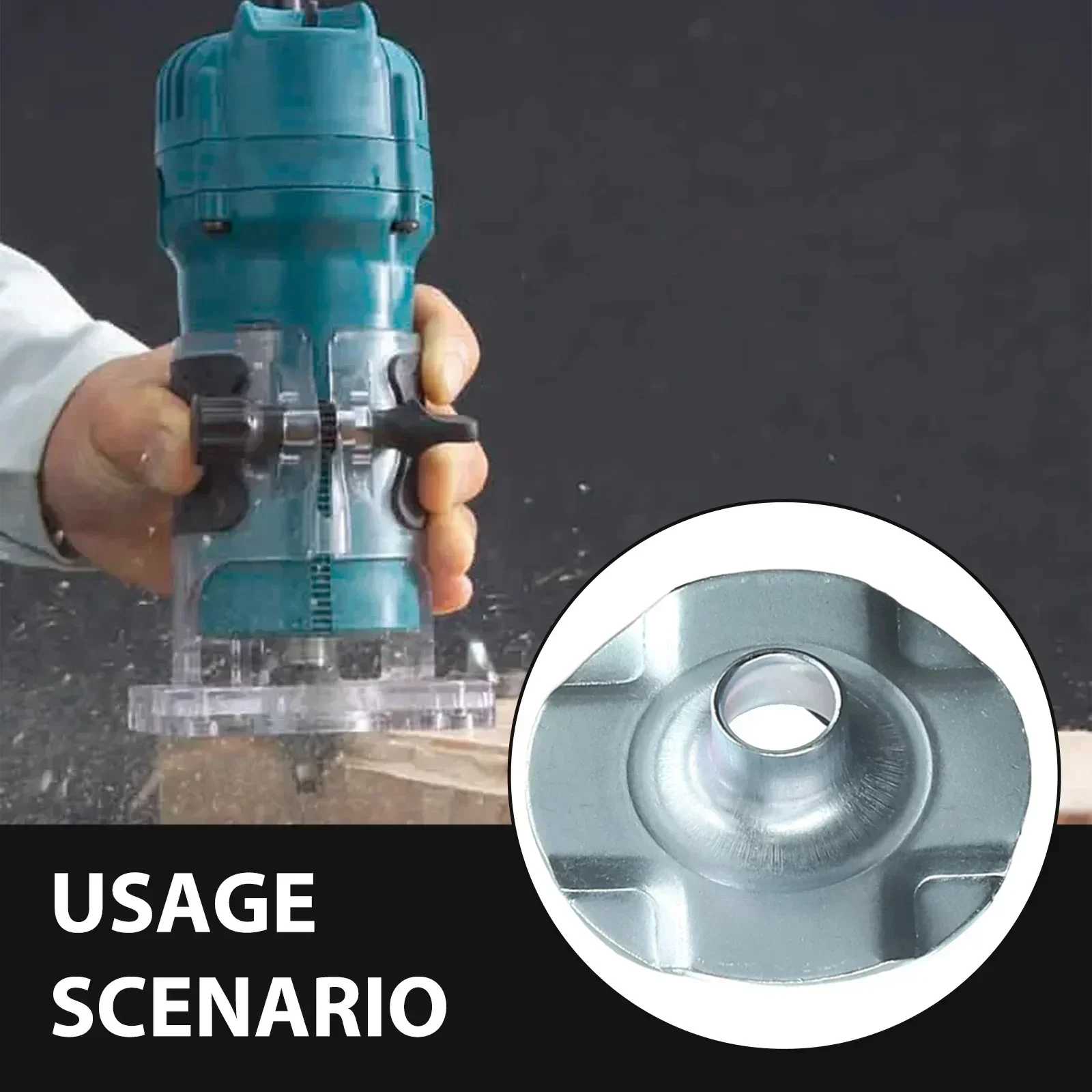 Power Tools Guide - Tuleja prowadząca szablonu frezarki do trymera