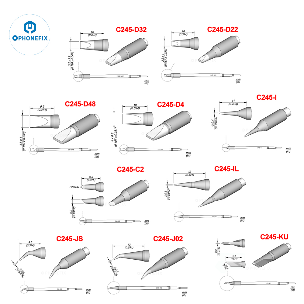 Power Tools Station - OEM C245 C470 Series Tips C245-KU