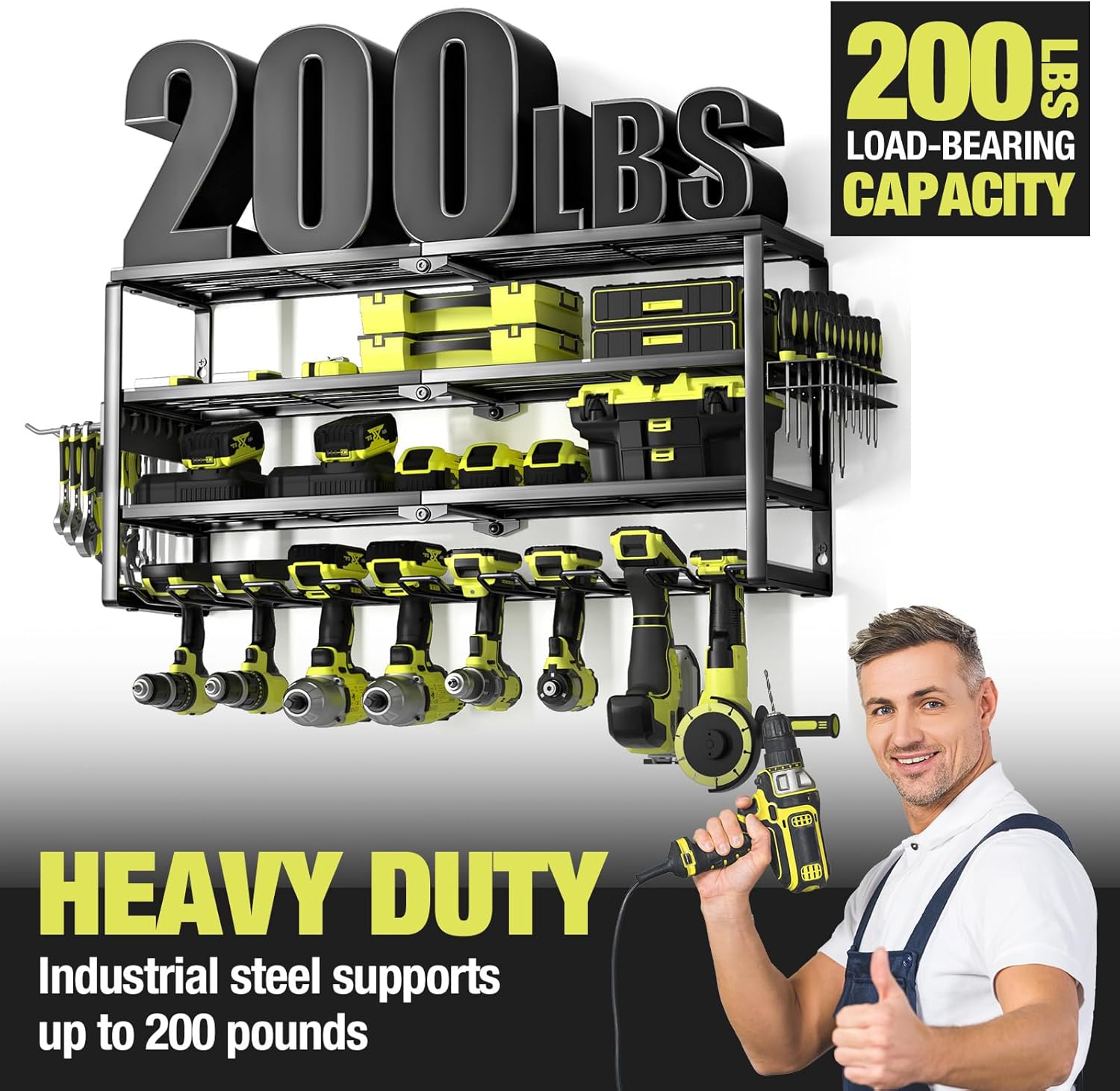 4-poziomowy ścienny organizer  – Power Tools Station recenzja i cena