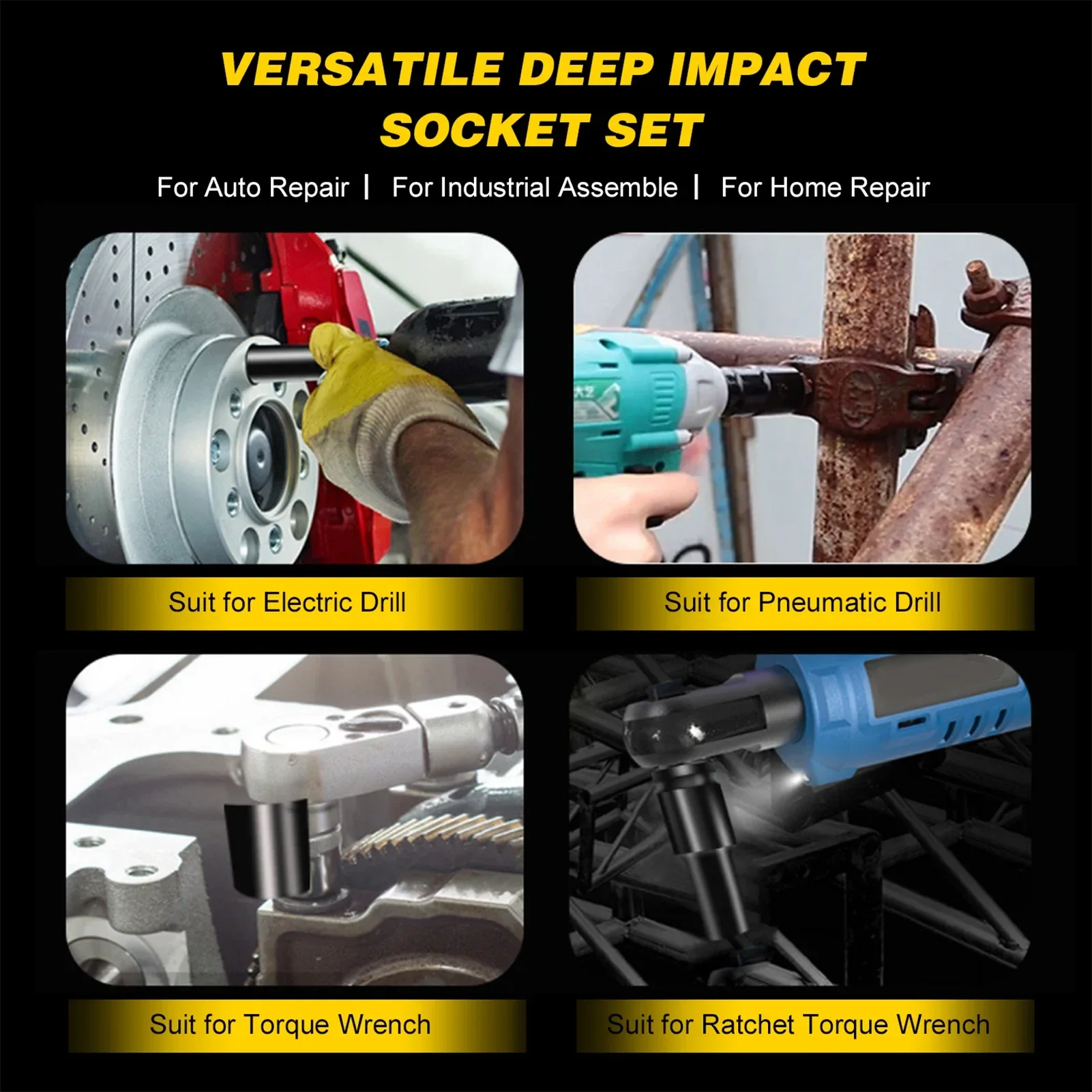 10-częściowy zestaw nasadek gł – Power Tools Pneumatic recenzja i cena